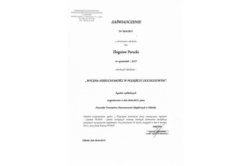 Zdjęcie certyfikatu