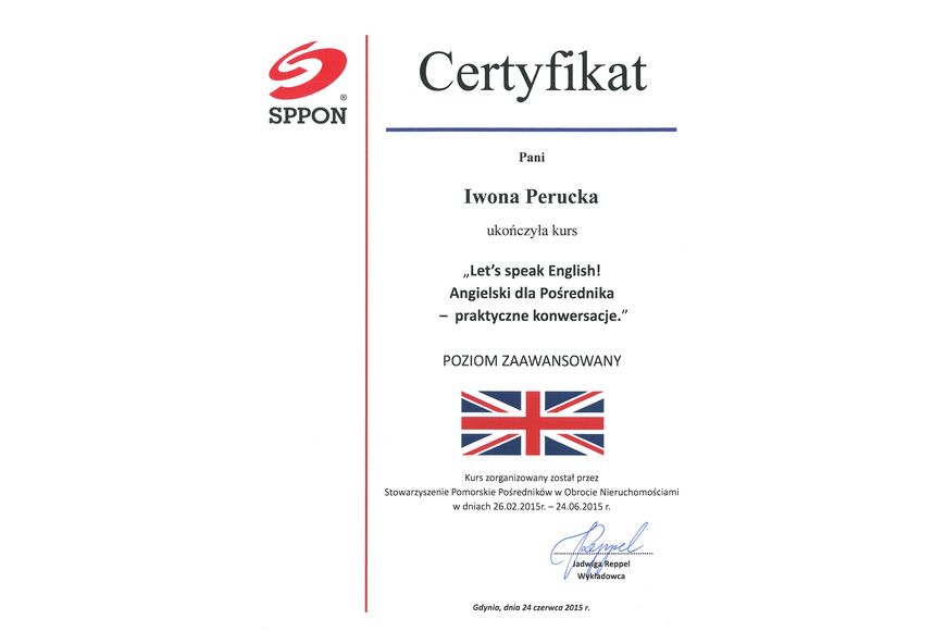 Zdjęcie certyfikatu